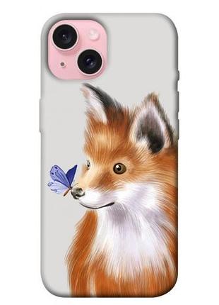 Чехол blex с картинкой funny fox для apple iphone 15 (6.1")