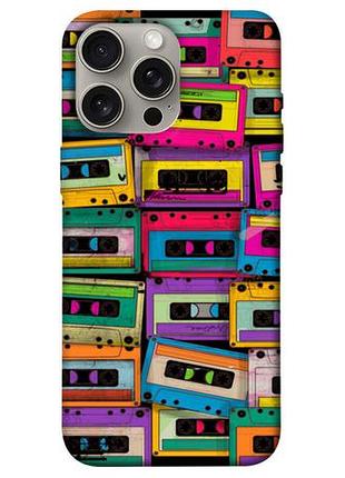 Чехол blex с картинкой cassette для apple iphone 15 pro max (6.7")