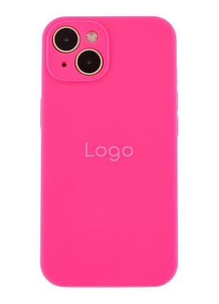 Чохол silicone case full size with frame для iphone 13 38.shiny pink