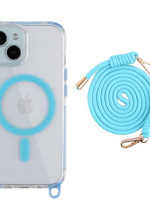 Чохол tpu+pc lanyardcase with magsafe для iphone 15 sky blue