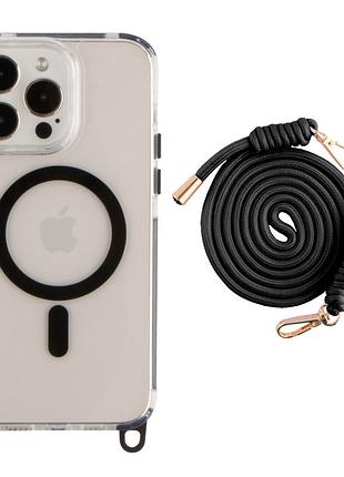Чохол tpu+pc lanyardcase with magsafe для iphone 13 pro max black