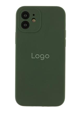 Чохол silicone case full size with frame для iphone 12 71.cyprus green