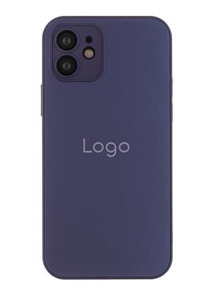 Чохол ag-glass matte camera lens with magsafe для iphone 12 deep purple