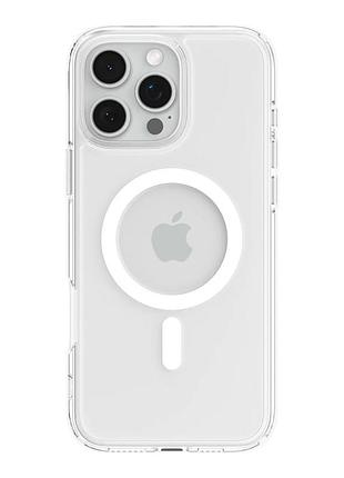 Чохол tpu+pc spigen ultra hybrid with magsafe для iphone 16 pro transparent
