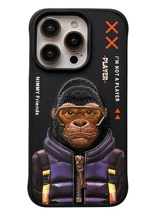 Чохол tpu+pc nimmy 3d with metal buttons для iphone 15 pro gorilla black