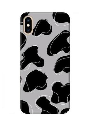 Чехол для iphone xs / x (5.8"") принт: серо-черный