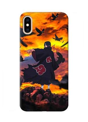 Чехол для iphone xs max (6.5| ) (5.8"") принт: аниме учеха саске