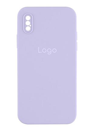 Чохол silicone case full size with frame для iphone x/xs 39.elegant purple