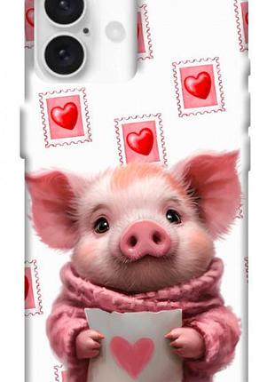 Чехол blex с картинкой animals love 6 для apple iphone 16 (6.1")