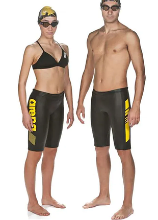 Плавки джаммеры из неопрена унисекс arena unisex neoprene jammer black-yellow