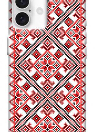 Чехол blex с картинкой вышиванка 6 для apple iphone 16 (6.1")