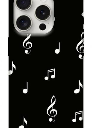 Чехол blex с картинкой notes on black для apple iphone 16 pro (6.3")