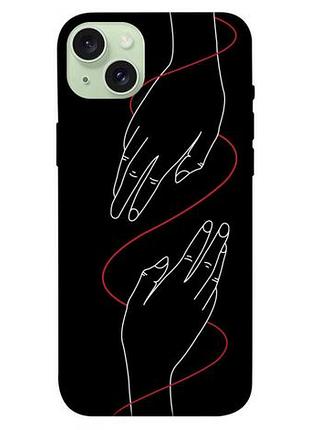 Чохол blex з картинкою плетення рук для apple iphone 15 plus (6.7")