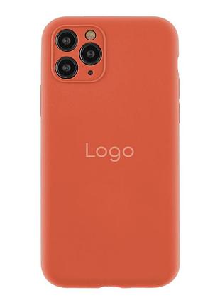 Чохол silicone case full size with frame для iphone 11 pro max 02.apricot
