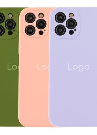Чохол silicone case full size with frame для iphone 12 pro max 67.grapefruit 2