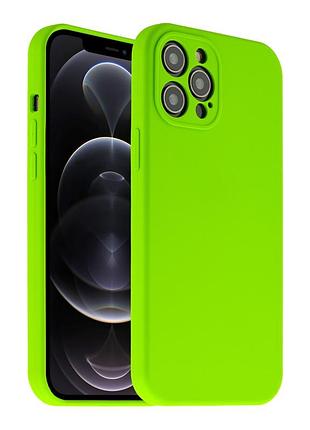 Чохол silicone case full size with frame для iphone 12 pro max 67.grapefruit 3