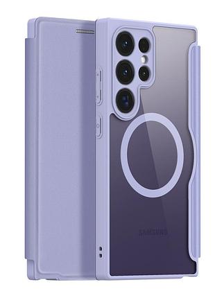 Чохол-книжка dux ducis skin x pro with magsafe для samsung galaxy s24 ultra 5g (s928) purple