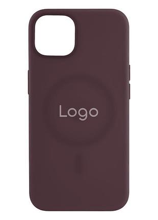 Чохол silicone case with magsafe+splashscreen для iphone 12/12 pro plum