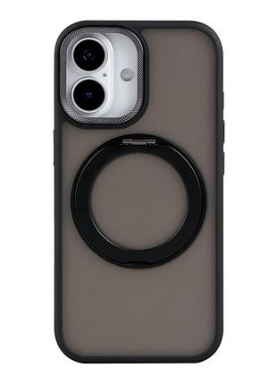 Чохол tpu+pc mag 360 spin case для iphone 16 black