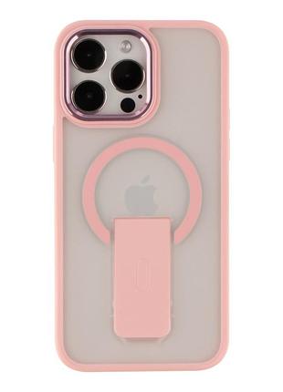 Чохол tpu+pc flexguard magnetic ring stand для iphone 14 pro max pink