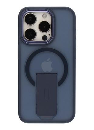 Чохол tpu+pc flexguard magnetic ring stand для iphone 16 pro blue