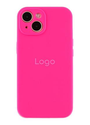 Чохол silicone case full size with frame для iphone 15 plus 38.shiny pink