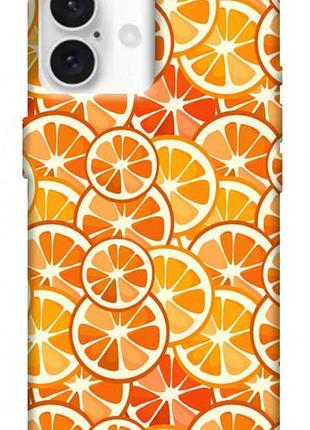 Чехол blex с картинкой мандариновый паттерн для apple iphone 16 plus