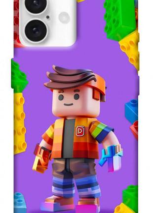 Чохол blex з картинкою colorful constructor для apple iphone 16 plus