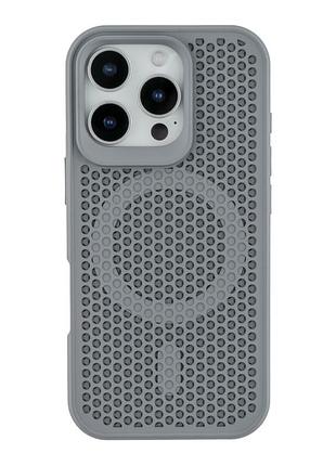 Чохол tpu+pc aerocool with magsafe для iphone 16 pro max grey
