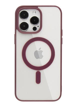Чехол tpu color with magsafe для iphone 13 pro max bordo