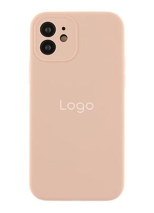 Чохол silicone case full size with frame для iphone 12 81.chalk pink