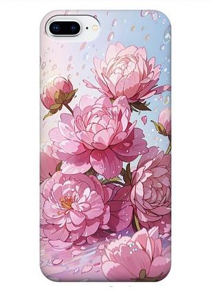 Чохол для iphone 7 plus / iphone 8 plus / чохол на замовлення принт: квіти півонії