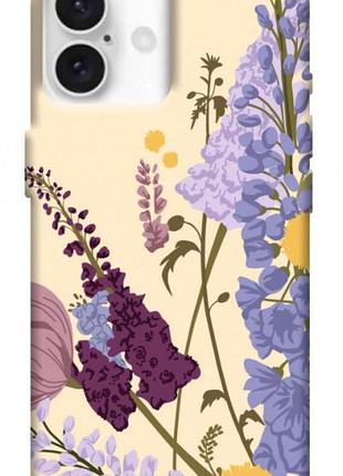 Чехол blex с картинкой flowers art для apple iphone 16 (6.1")