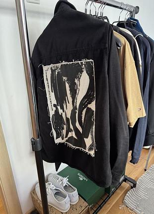 Zara куртка-сорочка (overshirt), чорна, розмір s, relaxed fit