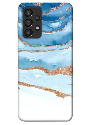 Чехол blex небесно-золотой мрамор для samsung galaxy a33 5g