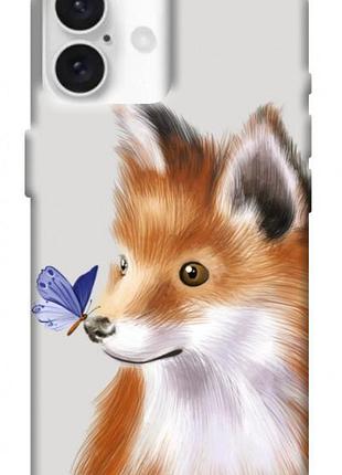 Чехол blex с картинкой funny fox для apple iphone 16 (6.1")