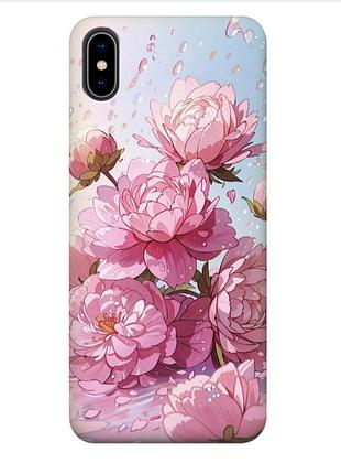 Чехол для iphone x, xs / чехол по заказу принт: цветы