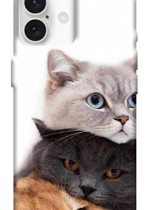 Чохол blex з картинкою три коти для apple iphone 16 plus