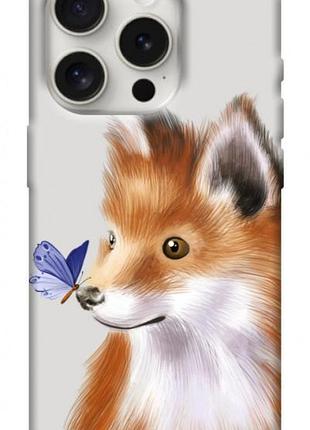 Чехол blex с картинкой funny fox для apple iphone 16 pro (6.3")