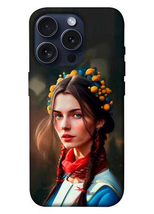 Чехол blex с картинкой lady style 1 для apple iphone 15 pro (6.1")