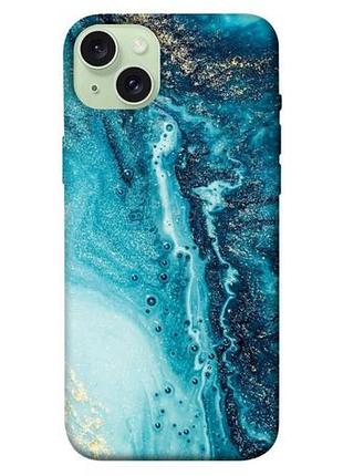 Чехол blex с картинкой голубая краска для apple iphone 15 plus (6.7")