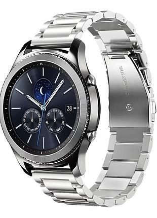 Ремешок универс 20mm stainless steel для samsung/amazfit/huawei silver