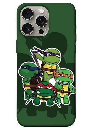 Чехол blex с картинкой green turters для apple iphone 15 pro max (6.7")