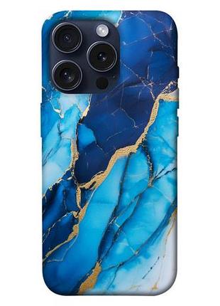 Чехол blex с картинкой blue marble для apple iphone 15 pro (6.1")