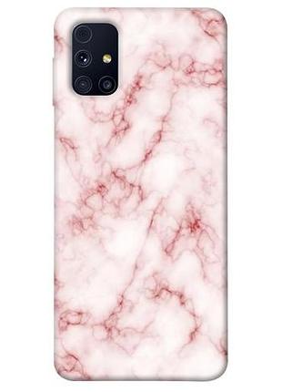 Чохол blex рожевий мармур 3 для samsung galaxy m31s, рожевий