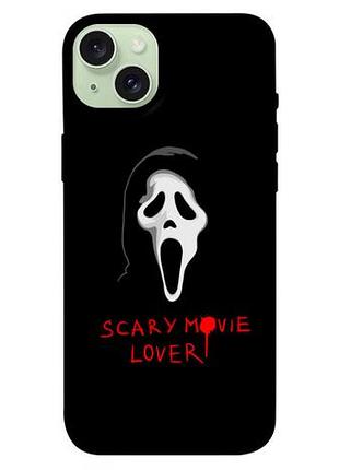 Чехол blex с картинкой scary movie lover для apple iphone 15 plus (6.7")