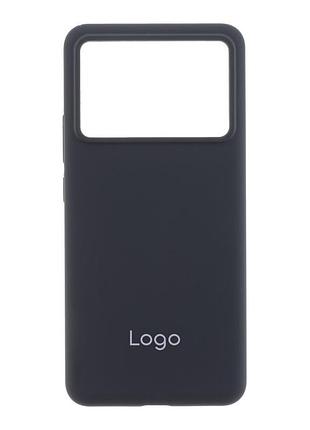 Чохол liquid silicone (aa) для xiaomi poco x6 pro 5g 15.dark grey
