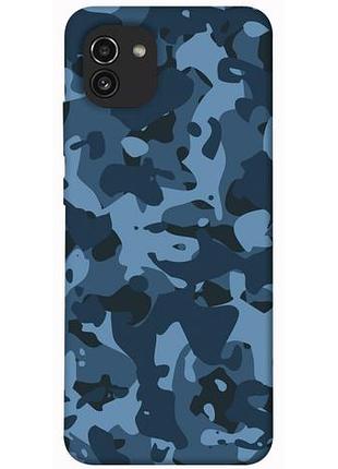 Чохол blex синій камуфляж для samsung galaxy a03, синій