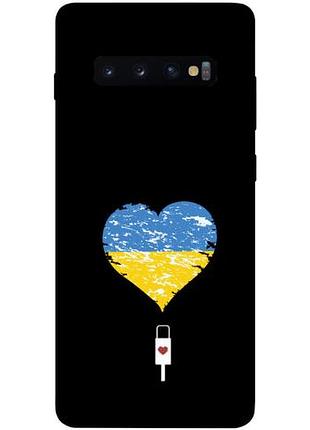 Чехол blex с украиной в сердце для samsung galaxy s10+