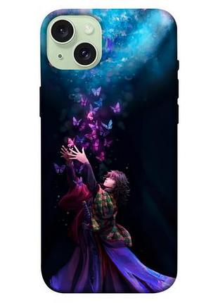 Чехол blex с картинкой anime evolution 7 для apple iphone 15 plus (6.7")